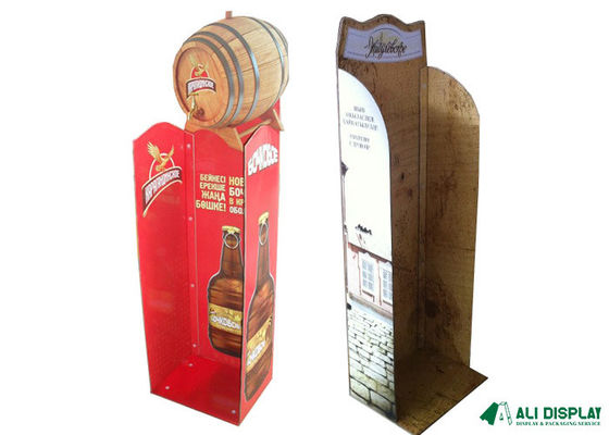 Supermarket Beer 170cm Cardboard Dump Bins CDR Corrugated Floor Display