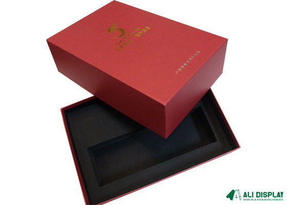 Red 350mm Cosmetic Packaging Boxes 200gsm Cosmetic Cardboard Packaging