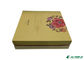 Food 300mm Cosmetic Packaging Boxes Yellow Mooncake Gift Box Packaging